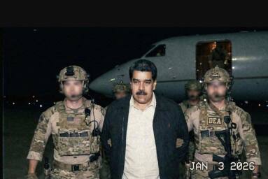 Nicolás Maduro zadržený 3. ledna 2026. Foto: Thomas Ribera