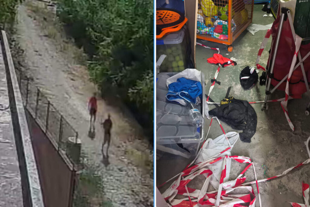 Migranti vypáčili dveře a vlámali se do školy. Foto: Sara Garcie