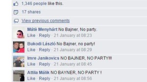 No Bajner, no party! Kdo tomu rozumí, je Maďar. Repro: Facebook / Ondřej Fér